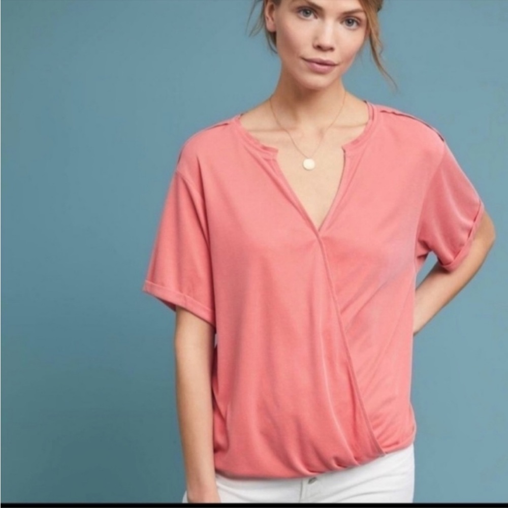 Ribbed Coral Top, Saturday Sunday by Anthropologie